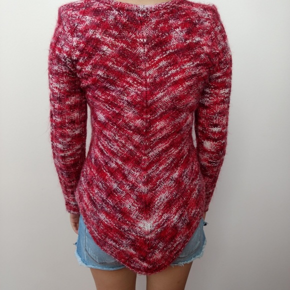 Red Knit Patterned Sweater - Picture 3 of 5